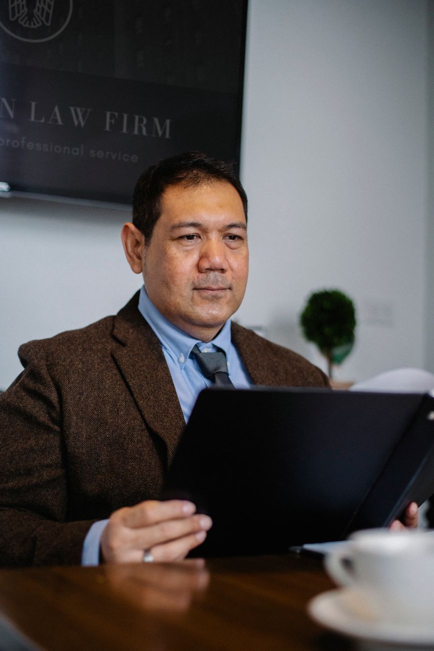 Family business owners reviewing a succession timeline together